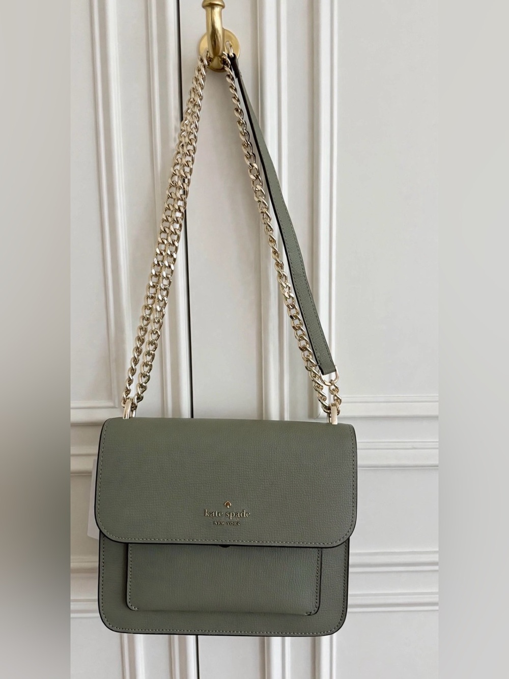 kate spade Olive Green Chain Strap Crossbody Bag